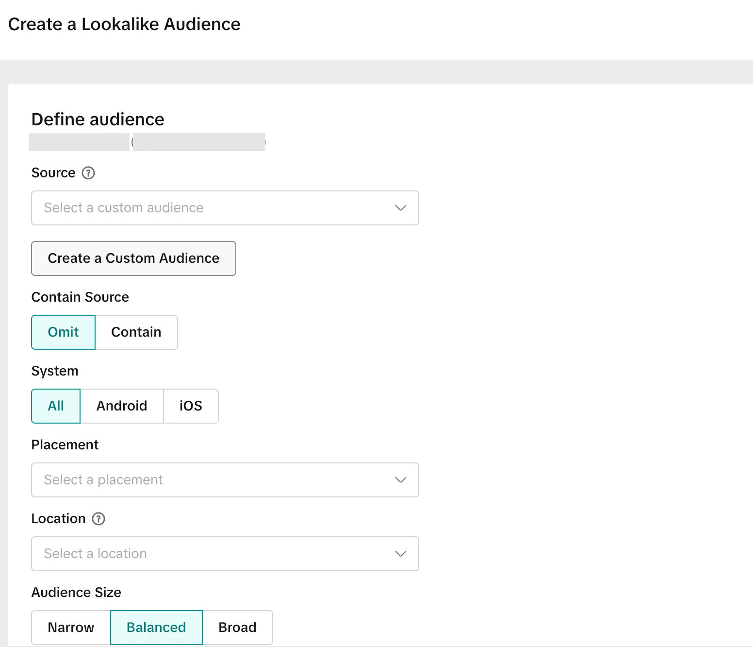 Создание похожей аудитории в TikTok Ads Manager